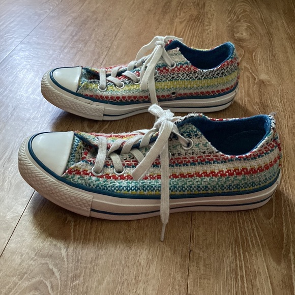 Tweed striped Converse All Star tennis shoes US size 5 - Picture 3 of 10
